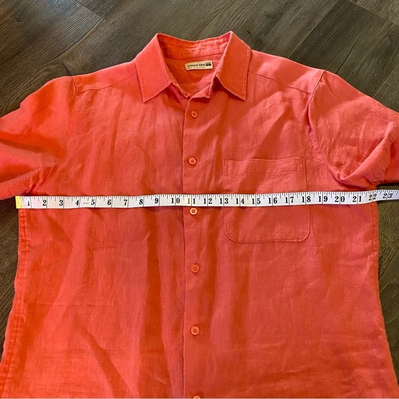 Natural Blue By Visitor Linen button up shirt papaya - Picture 7 of 7